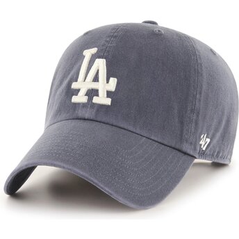Lippikset kaareva harmaa säädettävä nauha Clean Up Vintage Navy Los Angeles Dodgers MLB 47 Brand