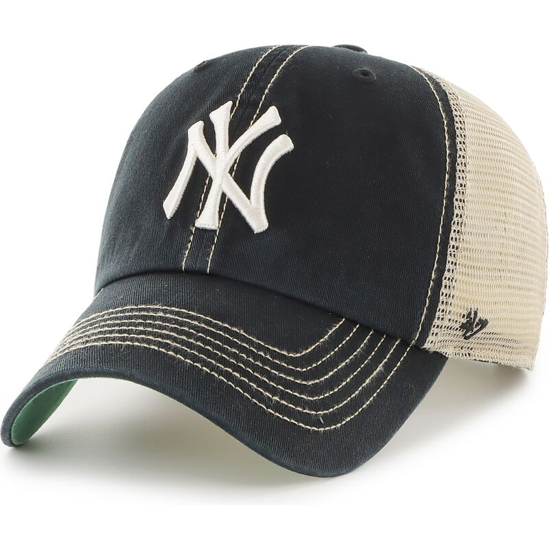 lippikset-kaareva-rekka-musta-snapback-clean-up-trawler-new-york-yankees-mlb-47-brand