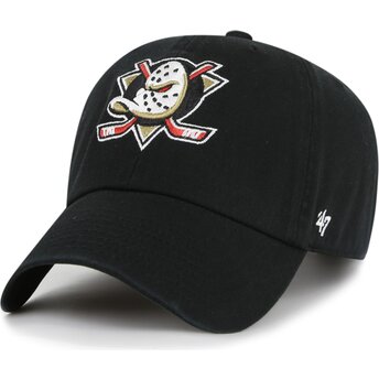 Lippikset kaareva musta säädettävä nauha Clean Up Anaheim Ducks NHL 47 Brand