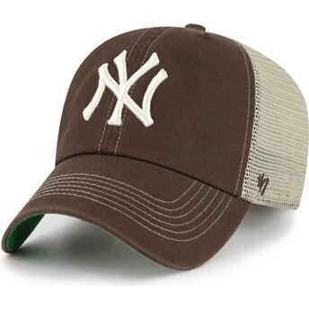 Lippikset kaareva rekka ruskea snapback Clean Up Trawler New York Yankees MLB 47 Brand