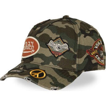 Lippikset kaareva maastokuvio snapback KAMO01 Von Dutch