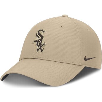 Lippikset kaareva beige säädettävä nauha Club Structured Uv Poly Ripstop Chicago White Sox MLB Nike