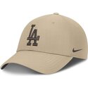 lippikset-kaareva-beige-saadettava-nauha-club-structured-uv-poly-ripstop-los-angeles-dodgers-mlb-nike