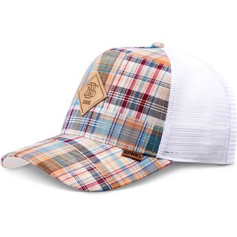 Lippikset kaareva rekka monivärinen snapback HFT Patch Check Turquoise Djinns