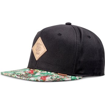 Lippikset litteä musta snapback Woven Jungle Rev Djinns