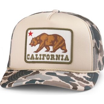 Lippikset kaareva rekka maastokuvio snapback Mallard Foamy California Bear American Needle