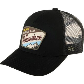 Lippikset kaareva rekka musta snapback Valin Yellowstone National Park American Needle