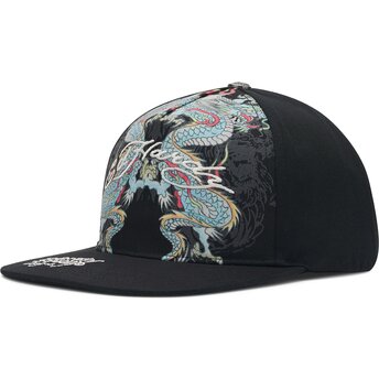 Lippikset litteä musta snapback Battle Ed Hardy