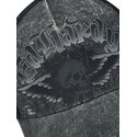lippikset-kaareva-rekka-harmaa-snapback-flaming-gothic-skull-washed-ed-hardy