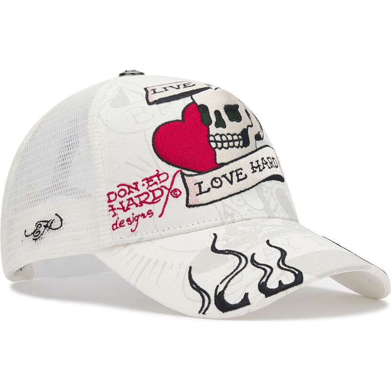 lippikset-kaareva-rekka-valkoinen-snapback-live-fast-love-hard-ed-hardy lippikset-kaareva-rekka-valkoinen-snapback-live-fast-love-hard-ed-hardy