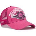 lippikset-kaareva-rekka-vaaleanpunainen-snapback-flaming-gothic-skull-washed-ed-hardy