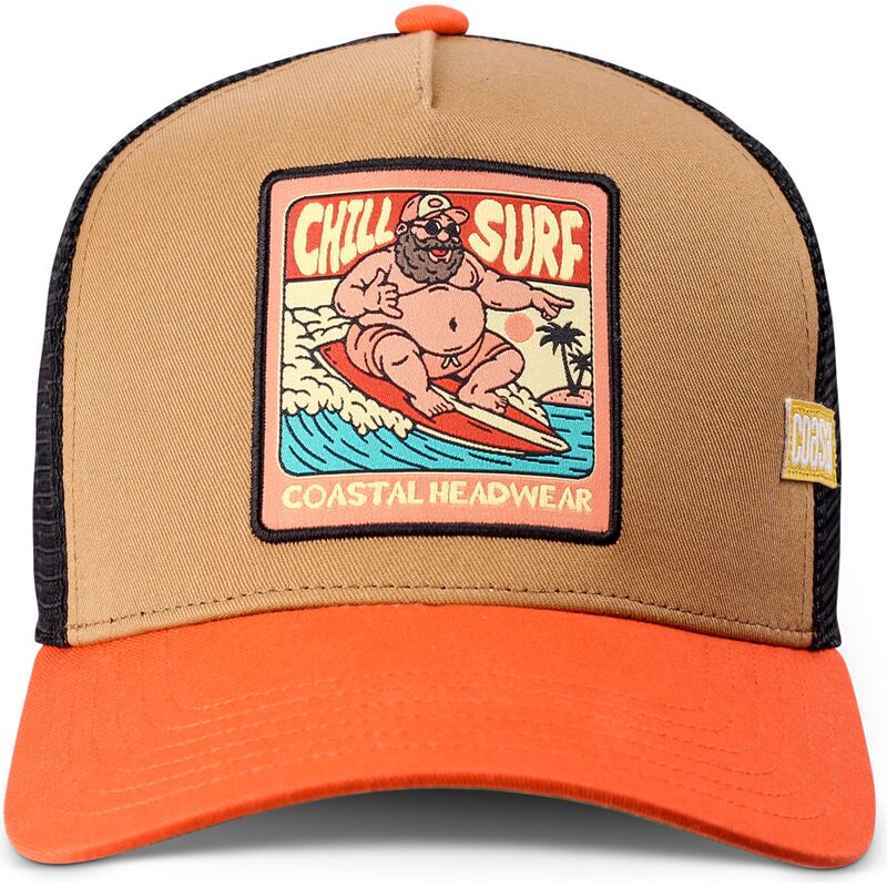 lippikset-kaareva-rekka-ruskea-snapback-hft-chill-surf-coastal
