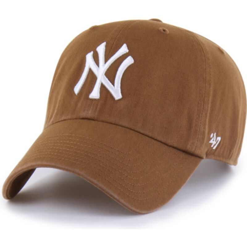 lippikset-kaareva-ruskea-saadettava-nauha-clean-up-pinecone-new-york-yankees-mlb-47-brand lippikset-kaareva-ruskea-saadettava-nauha-clean-up-pinecone-new-york-yankees-mlb-47-brand