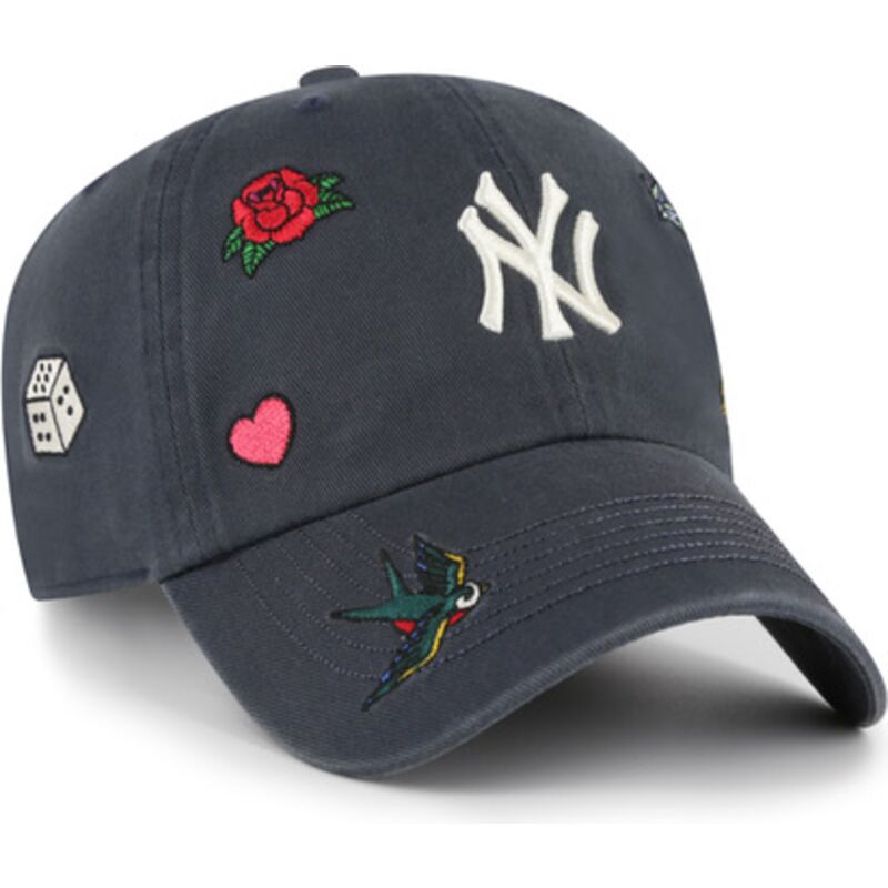 lippikset-kaareva-laivastonsininen-saadettava-nauha-clean-up-multi-scatter-new-york-yankees-mlb-47-brand