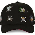lippikset-kaareva-musta-snapback-op8-fla-olkihattujen-merirosvojengi-one-piece-capslab
