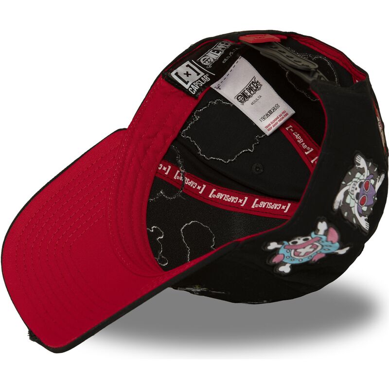 lippikset-kaareva-musta-snapback-op8-fla-olkihattujen-merirosvojengi-one-piece-capslab