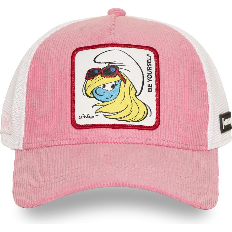 lippikset-kaareva-rekka-vaaleanpunainen-snapback-smu3-sof-smurffiina-smurffit-capslab