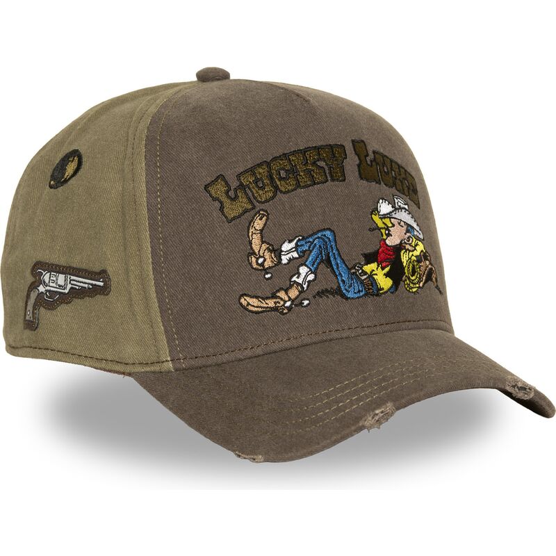 lippikset-kaareva-ruskea-snapback-lck4-luc-lucky-luke-capslab