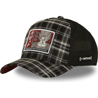 Lippikset kaareva rekka musta snapback DBS9 GOD Vegetto Dragon Ball Capslab