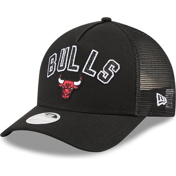 Lippikset kaareva rekka musta snapback 9FORTY M-Crown A Frame Pomp Chicago Bulls NBA New Era