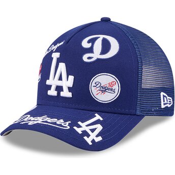 Lippikset kaareva rekka sininen snapback 9FORTY M-Crown A Frame All Over Los Angeles Dodgers MLB New Era