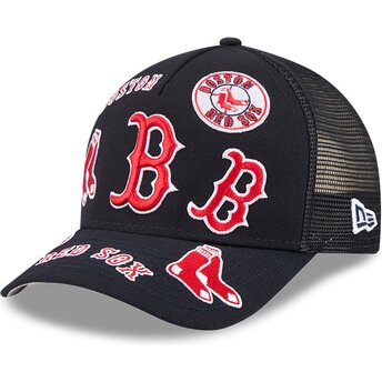 Lippikset kaareva rekka laivastonsininen snapback 9FORTY M-Crown A Frame All Over Boston Red Sox MLB New Era