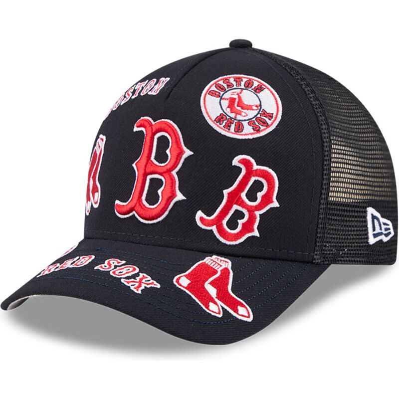 lippikset-kaareva-rekka-laivastonsininen-snapback-9forty-m-crown-a-frame-all-over-boston-red-sox-mlb-new-era