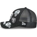 lippikset-kaareva-rekka-musta-snapback-9forty-m-crown-a-frame-all-over-las-vegas-raiders-nfl-new-era