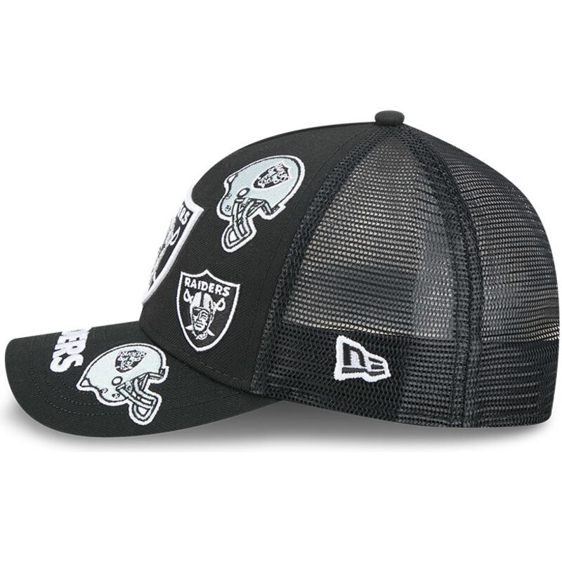 lippikset-kaareva-rekka-musta-snapback-9forty-m-crown-a-frame-all-over-las-vegas-raiders-nfl-new-era