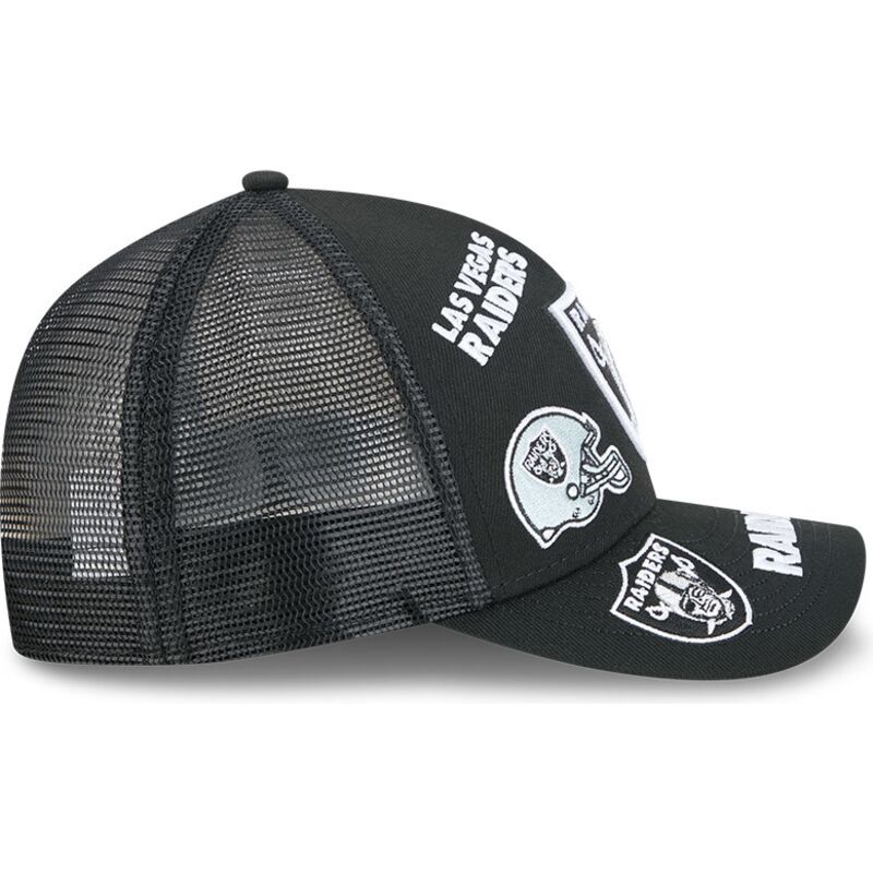 lippikset-kaareva-rekka-musta-snapback-9forty-m-crown-a-frame-all-over-las-vegas-raiders-nfl-new-era