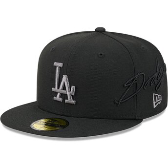 Lippikset litteä musta istuva 59FIFTY Side Script Los Angeles Dodgers MLB New Era