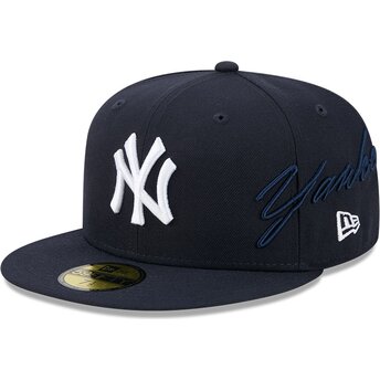 Lippikset litteä laivastonsininen istuva 59FIFTY Side Script New York Yankees MLB New Era