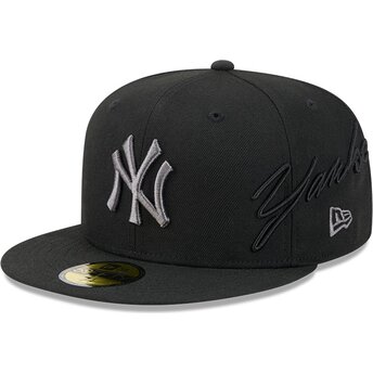 Lippikset litteä musta istuva 59FIFTY Side Script New York Yankees MLB New Era