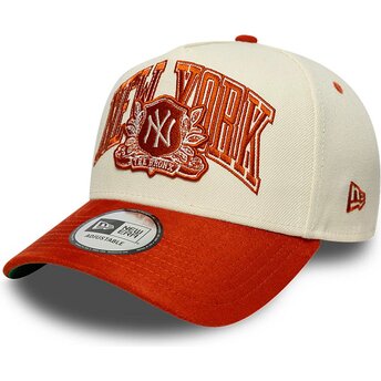 Lippikset kaareva beige snapback E Frame Wordmark Suede New York Yankees MLB New Era