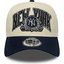 lippikset-kaareva-beige-snapback-e-frame-wordmark-suede-new-york-yankees-mlb-new-era