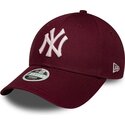 lippikset-kaareva-punainen-saadettava-nauha-rosa-9forty-metallic-new-york-yankees-mlb-new-era