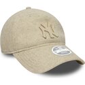 lippikset-kaareva-beige-saadettava-nauha-9twenty-a-frame-melton-luxe-new-york-yankees-mlb-new-era