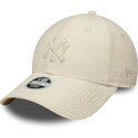 lippikset-kaareva-beige-saadettava-nauha-9forty-cord-new-york-yankees-mlb-new-era
