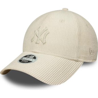Lippikset kaareva beige säädettävä nauha 9FORTY Cord New York Yankees MLB New Era
