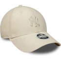 lippikset-kaareva-beige-saadettava-nauha-9forty-cord-new-york-yankees-mlb-new-era