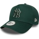 lippikset-kaareva-vihrea-snapback-e-frame-team-outline-new-york-yankees-mlb-new-era