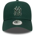 lippikset-kaareva-vihrea-snapback-e-frame-team-outline-new-york-yankees-mlb-new-era