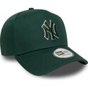 lippikset-kaareva-vihrea-snapback-e-frame-team-outline-new-york-yankees-mlb-new-era