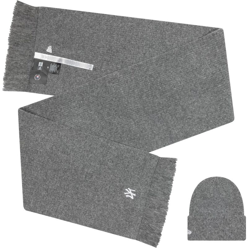 lakit-harmaa-bufanda-knit-set-new-york-yankees-mlb-new-era