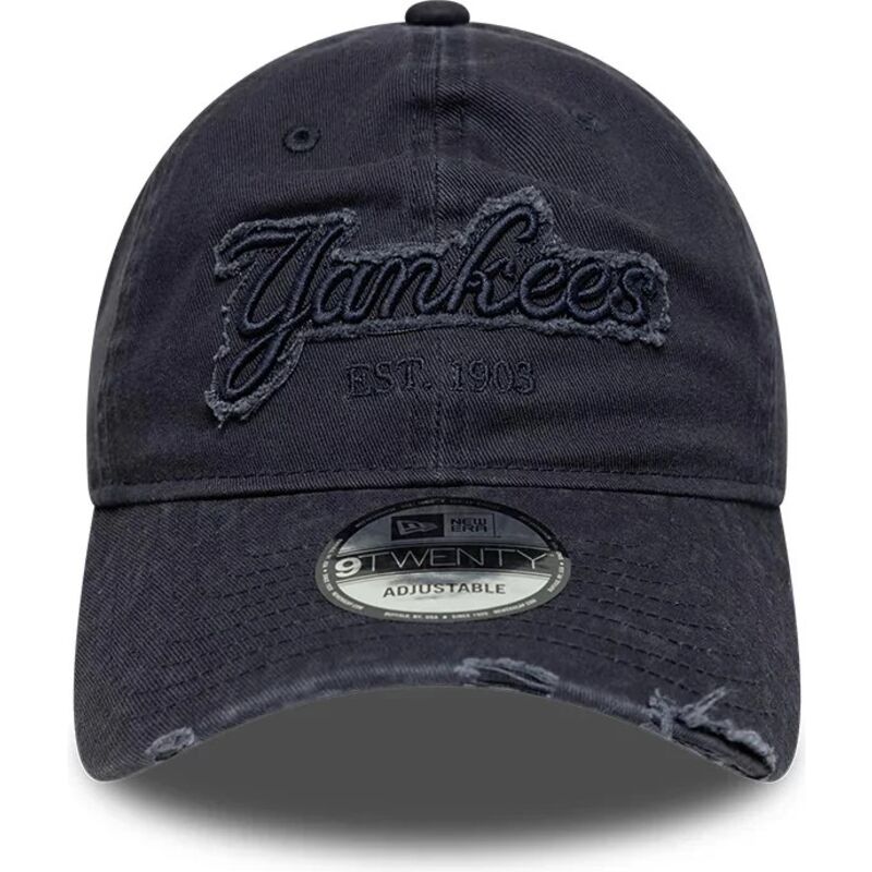 lippikset-kaareva-laivastonsininen-saadettava-nauha-9twenty-distress-wordmark-new-york-yankees-mlb-new-era