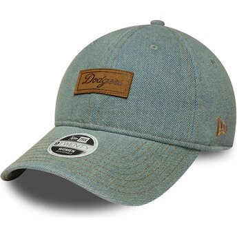 Lippikset kaareva sininen säädettävä nauha 9TWENTY Denim Los Angeles Dodgers MLB New Era
