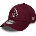 lippikset-kaareva-punainen-saadettava-nauha-9forty-team-outline-los-angeles-dodgers-mlb-new-era