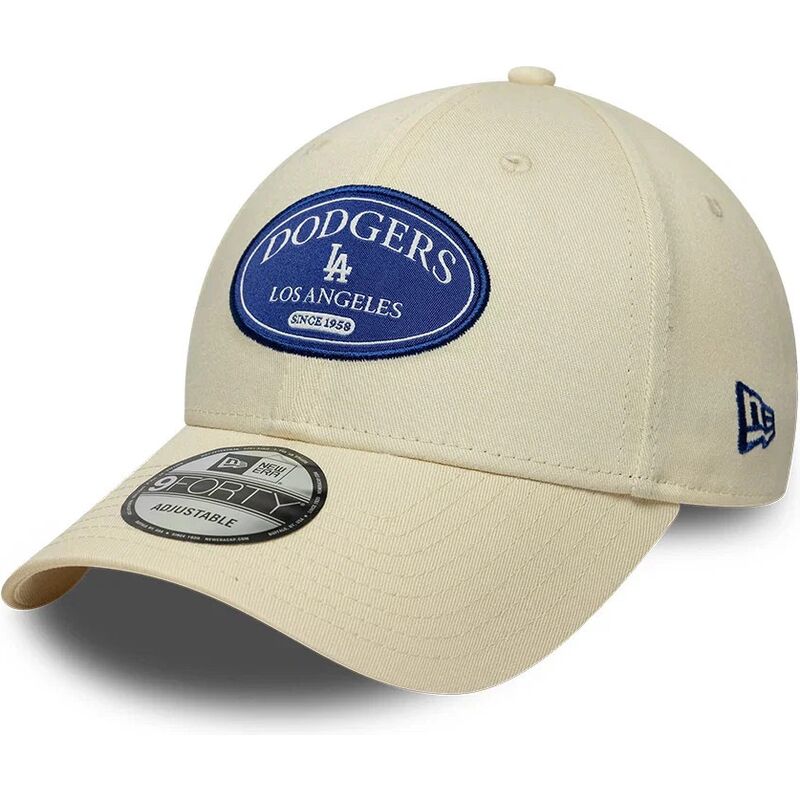 lippikset-kaareva-kerma-saadettava-nauha-9forty-patch-los-angeles-dodgers-mlb-new-era