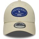 lippikset-kaareva-kerma-saadettava-nauha-9forty-patch-los-angeles-dodgers-mlb-new-era