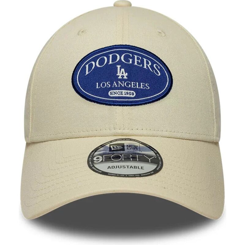 lippikset-kaareva-kerma-saadettava-nauha-9forty-patch-los-angeles-dodgers-mlb-new-era